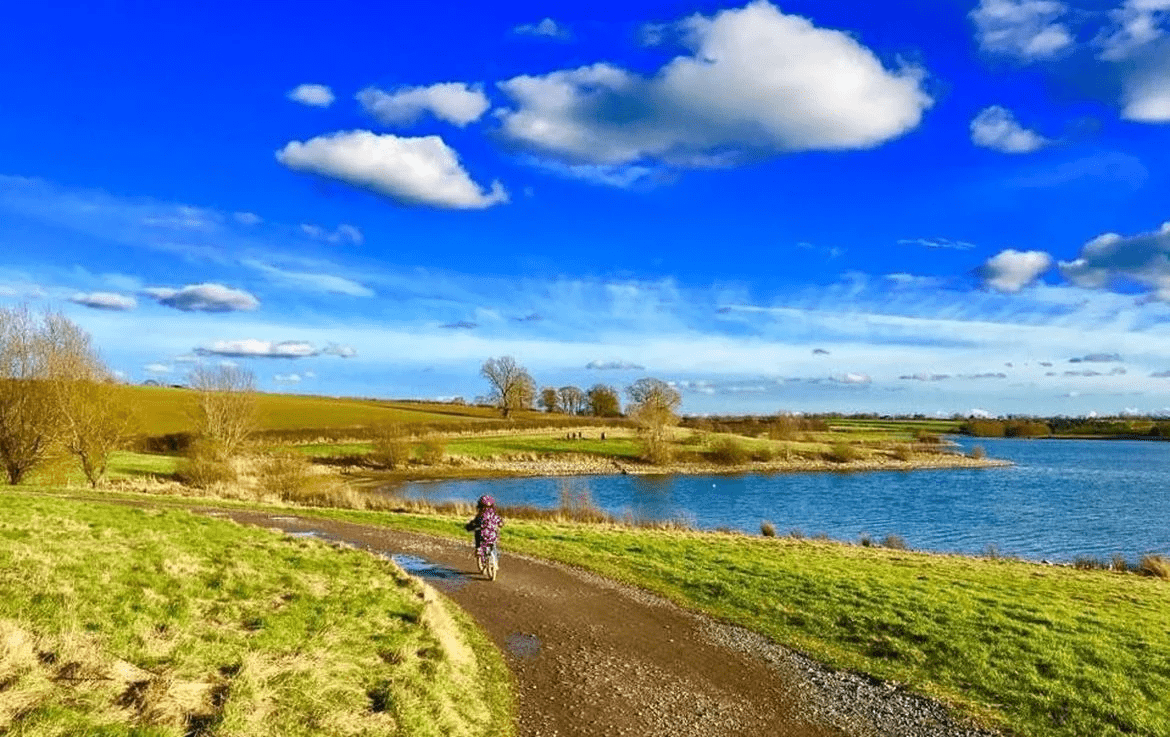 Cycle track along Alton Water